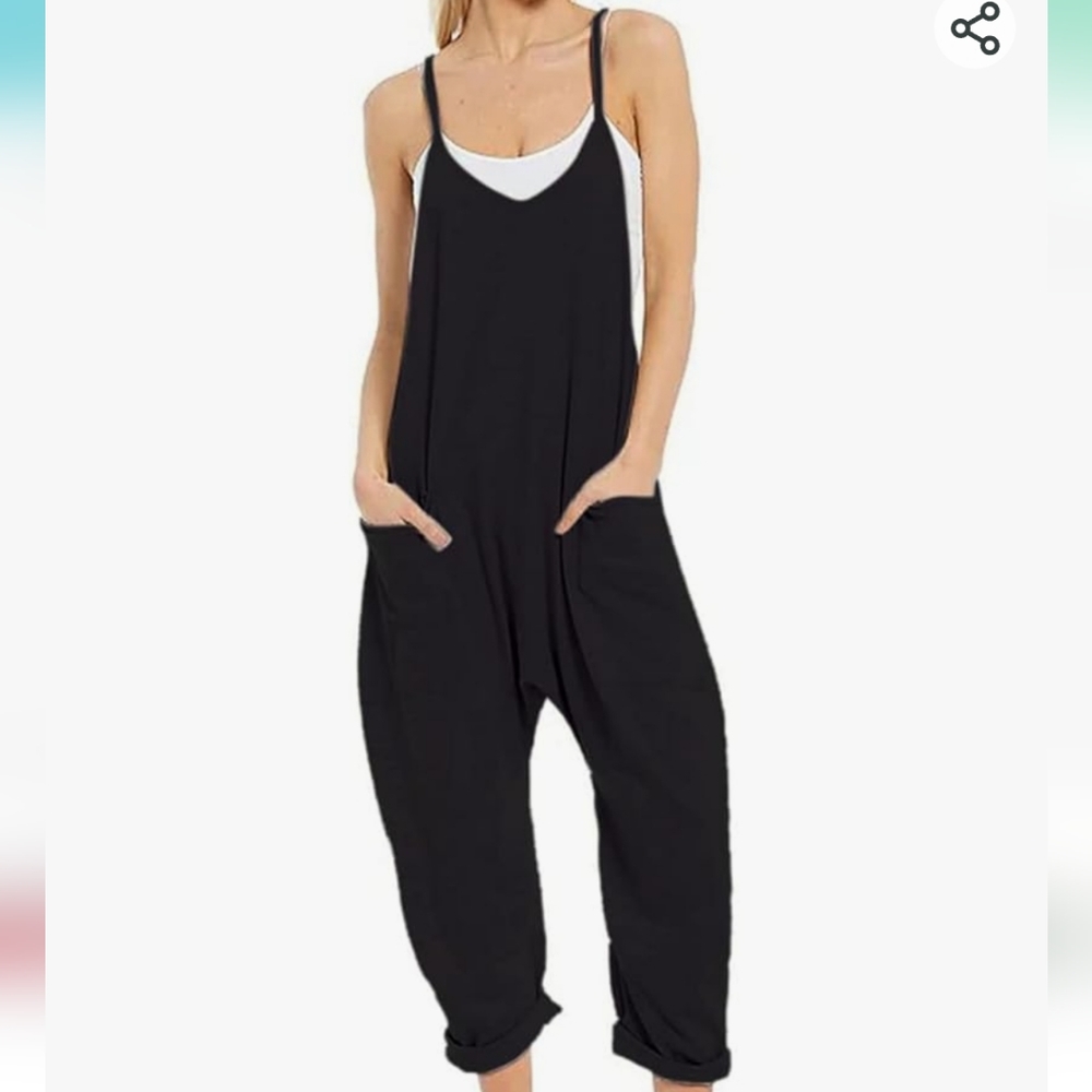 Spaghetti strap jumpsuit romper